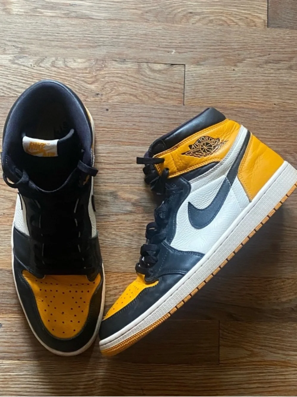 Nike Air Jordan 1 Retro High OG Taxi Yellow Toe 555088-711 Men's Size 14